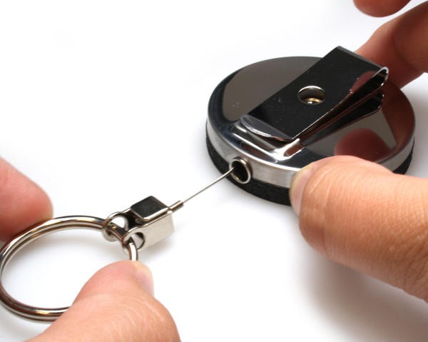 3 Stk Schlüsselband ausziehbar Ausweis JOJO mit Stahlseil Schlüssel Card Holder 