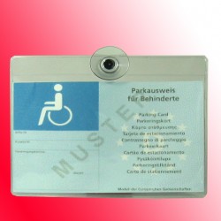 Halterung für Ihren Parkausweis für Anwohner, Bewohner, Handwerker od.  Behinderte 