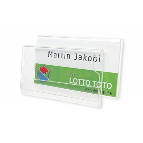 Namensschild aus hochwertigem Acrylglas, 1 mm passend für Kartenformat 70 x 35 mm